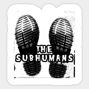 the subhumans classic boot Sticker